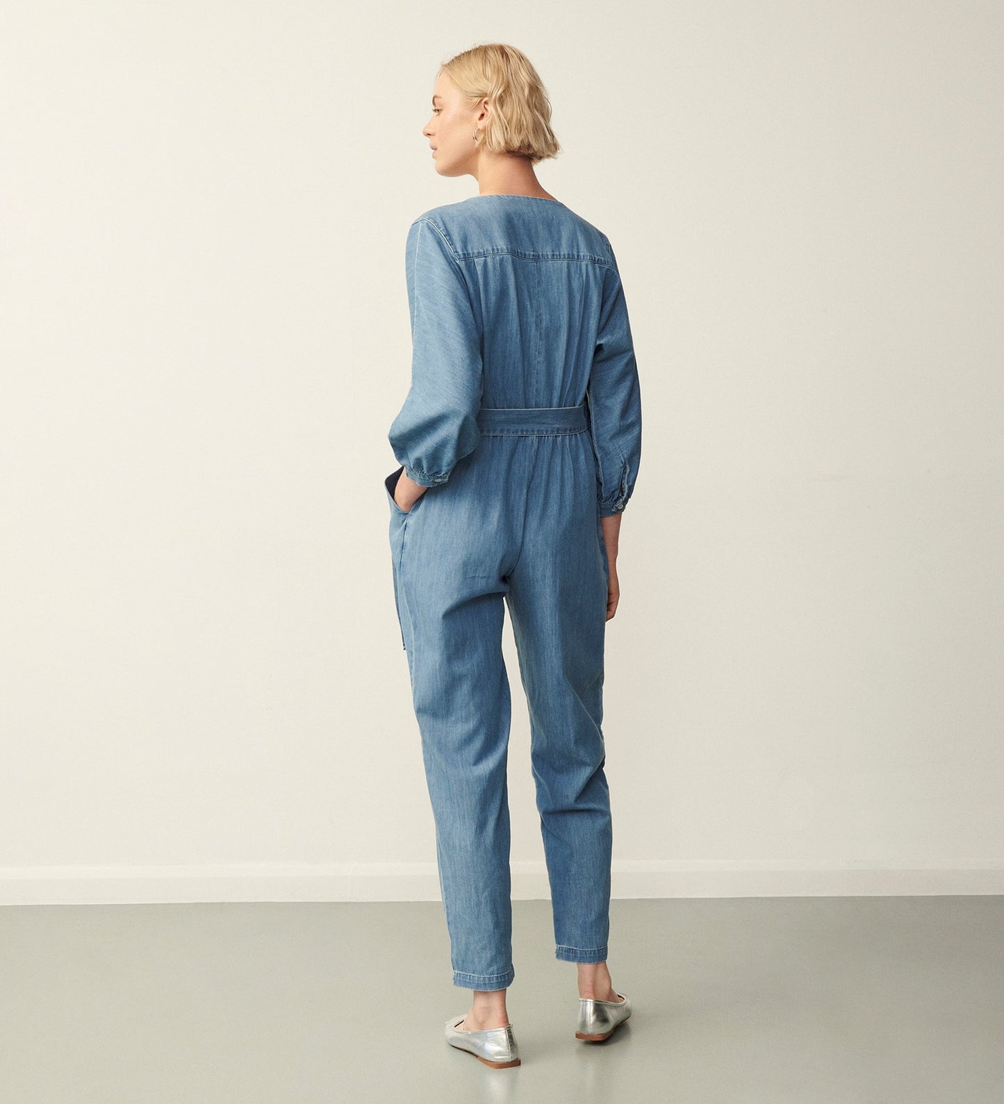 Elsa Denim Blue Jumpsuit