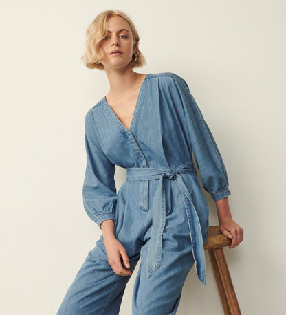 Elsa Denim Blue Jumpsuit