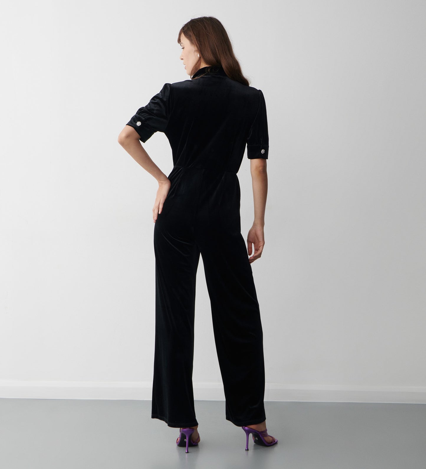 Frances Black Velvet Jumpsuit