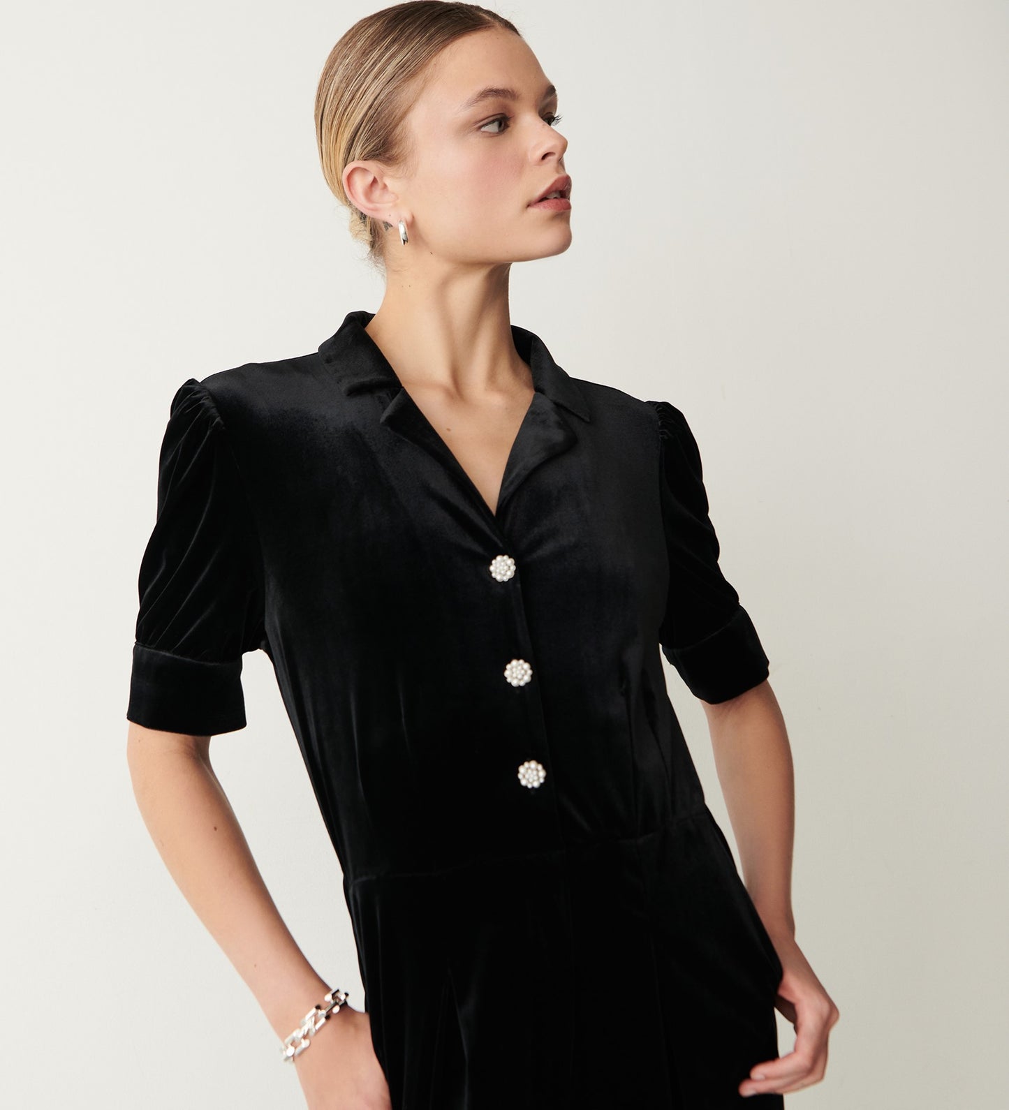 Frances Black Velvet Jumpsuit