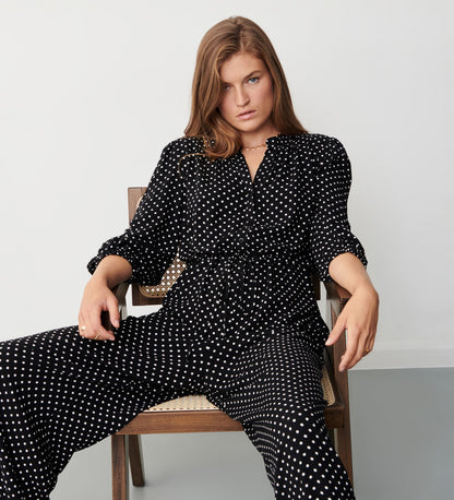 Ava Black Spot Jumpsuit