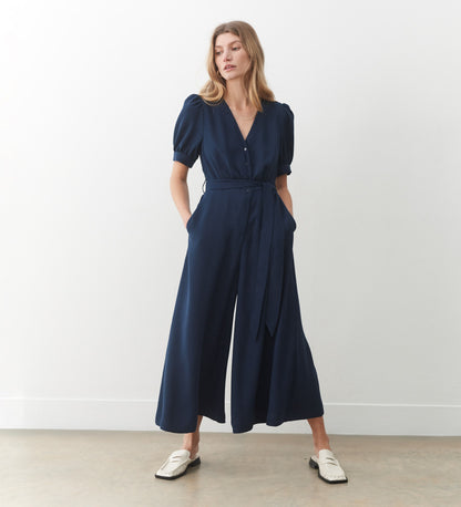 Brianna Navy Wide Leg Jumpsuit