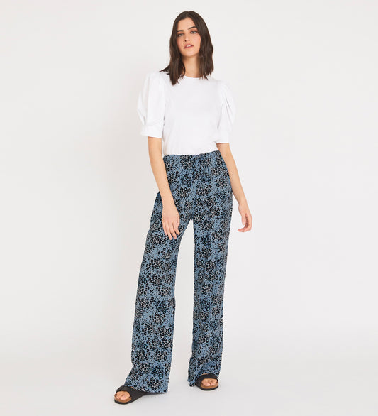 Natalya Blue Animal Trouser