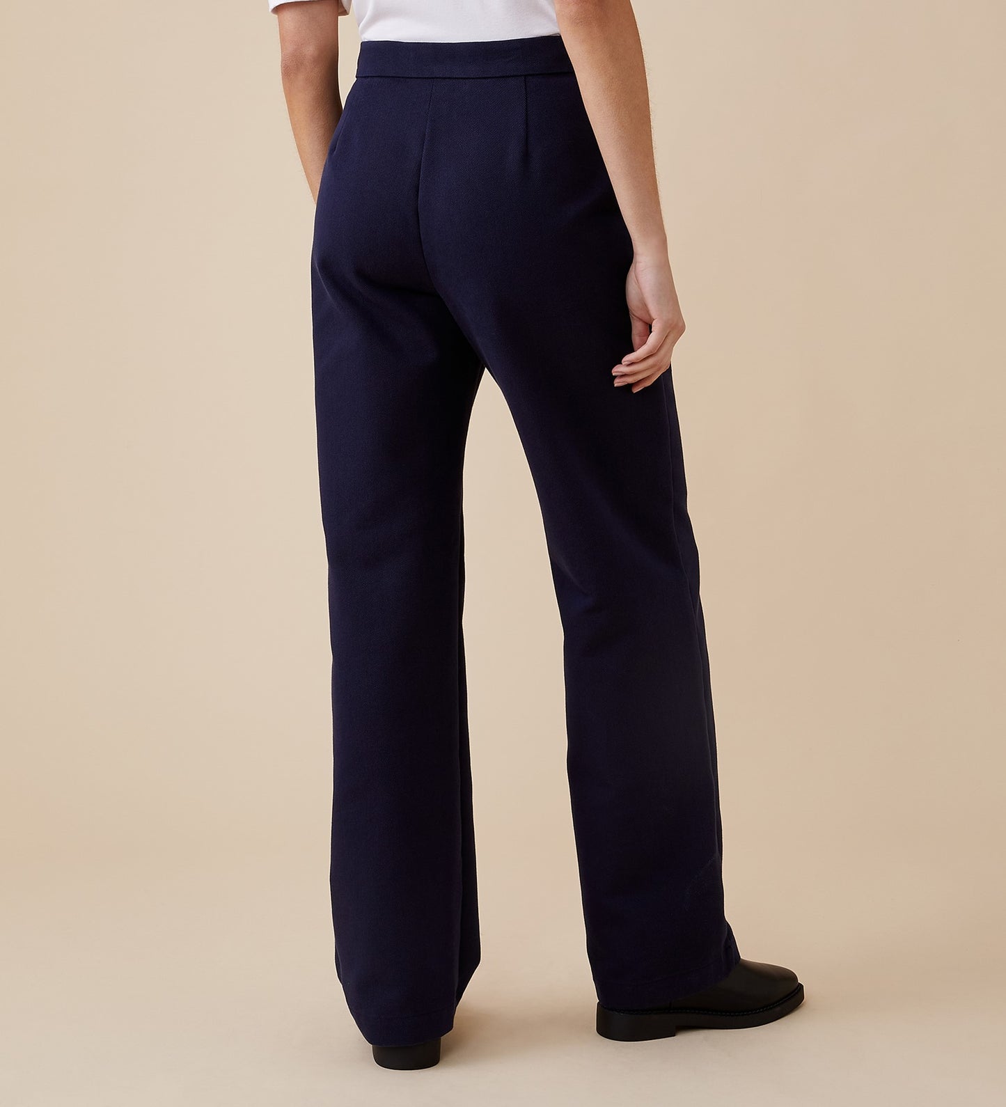 Maddie Cotton Rich Navy Trousers