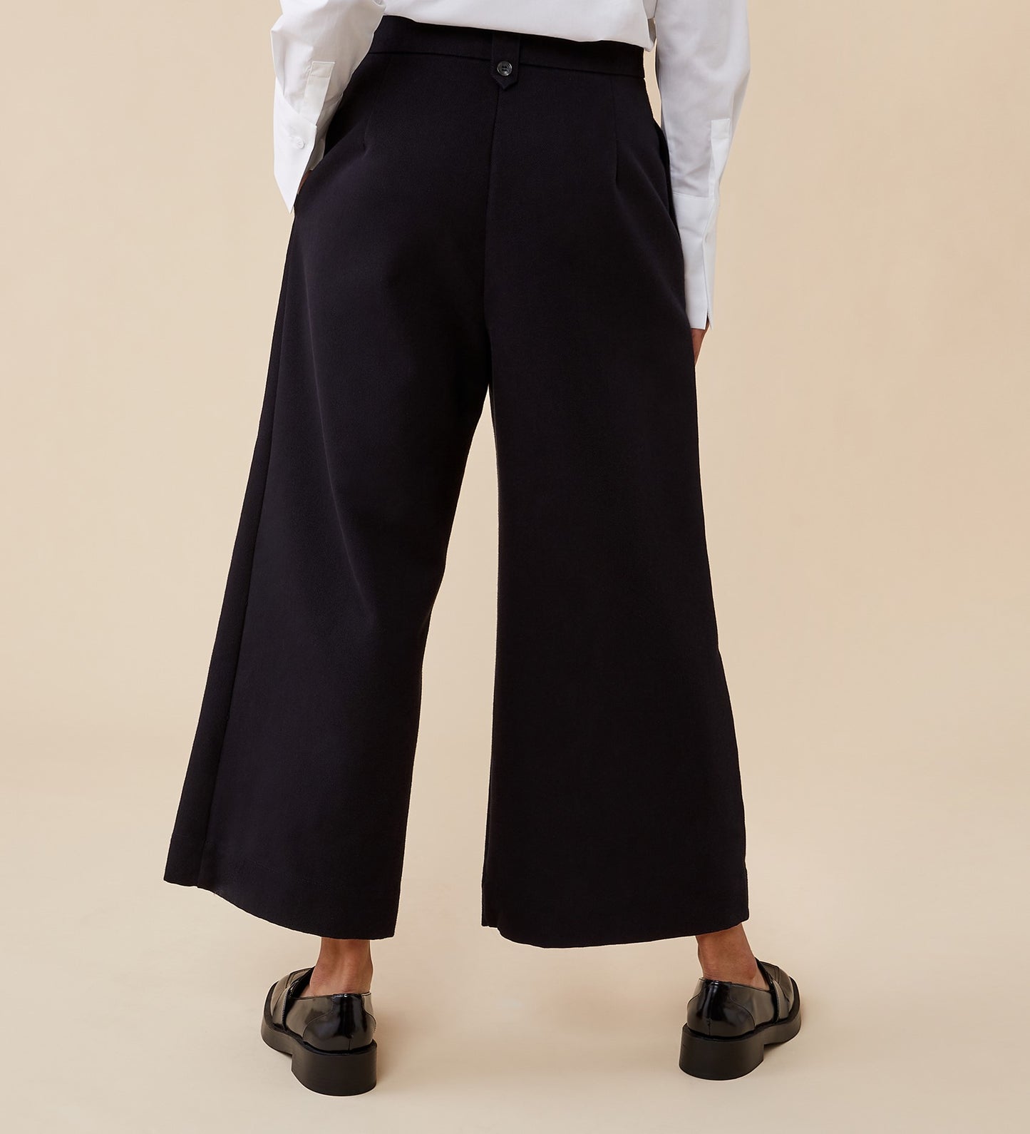 Alice Black Cotton Rich Trousers