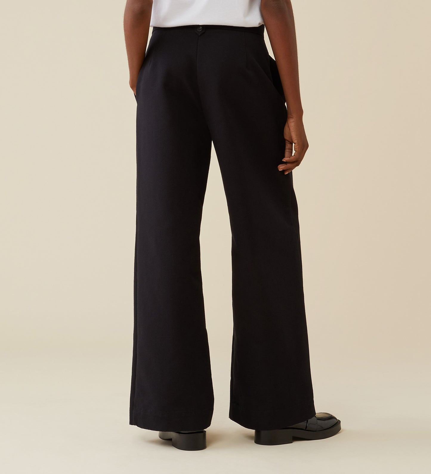 Harlow Black Cotton Rich Trouser