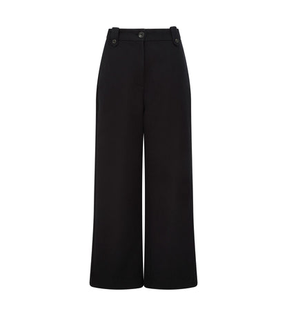 Harlow Black Cotton Rich Trouser