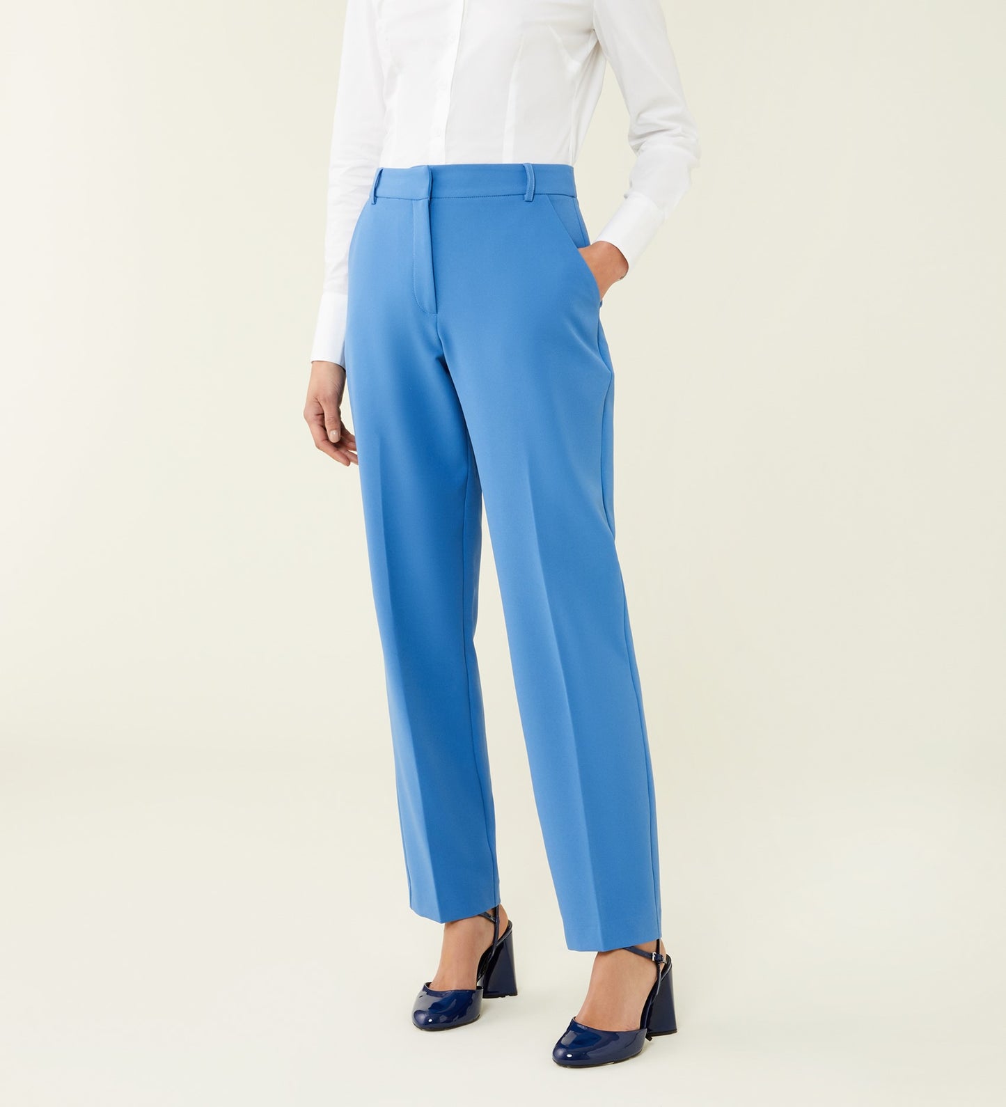 Harper Cornflower Blue Tapered Leg Trouser