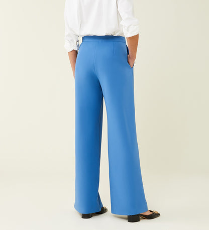 Jeanne Cornflower Blue Wide Leg Trousers