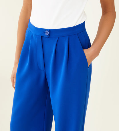 Jeanne Cobalt Blue Wide Leg Trousers