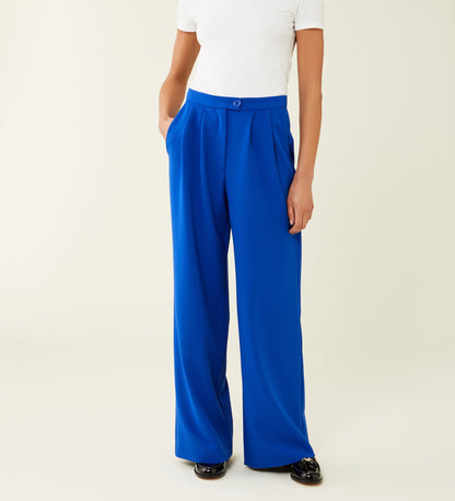 Jeanne Cobalt Blue Wide Leg Trousers