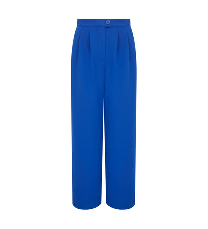 Jeanne Cobalt Blue Wide Leg Trousers