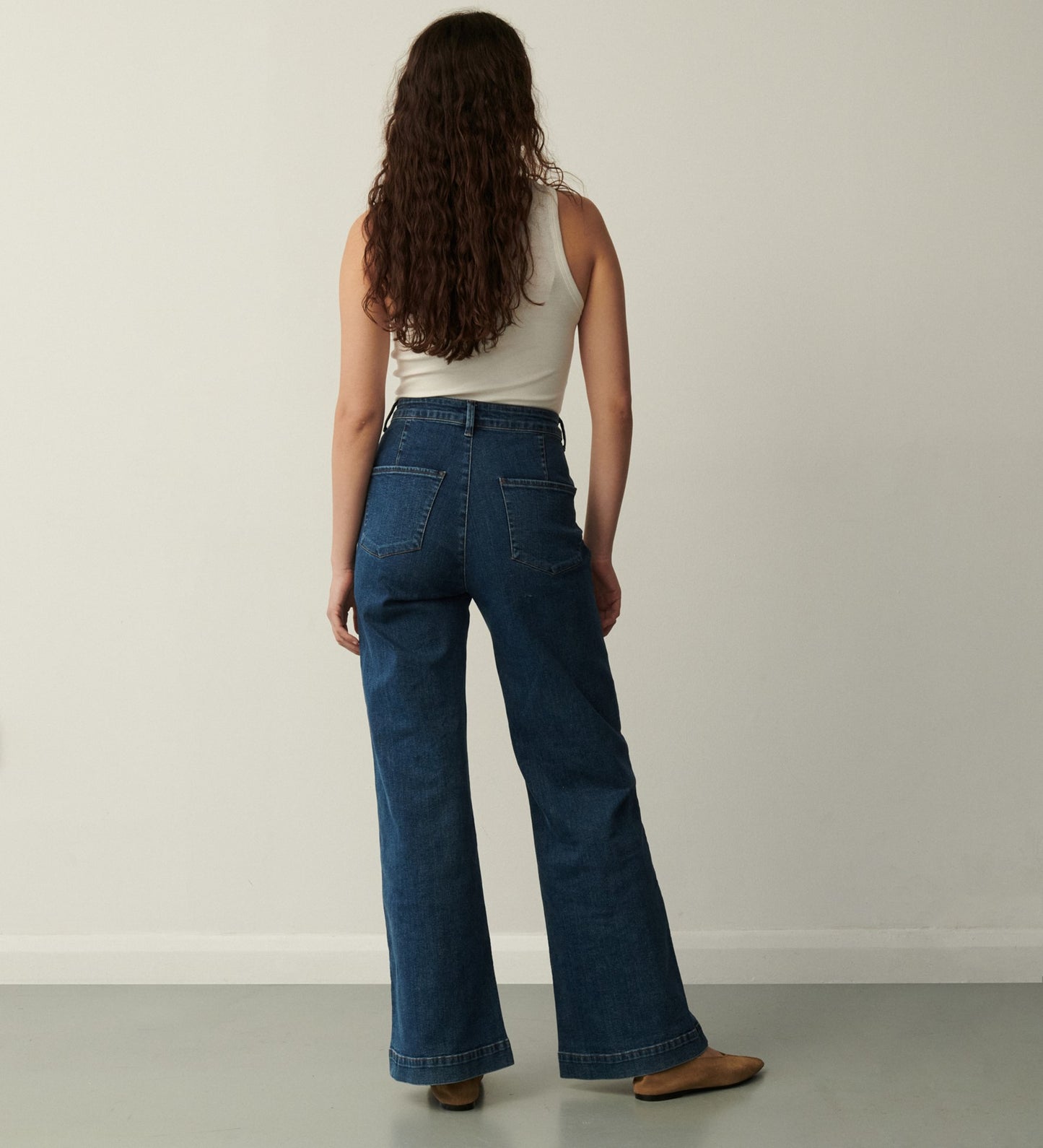 Gio Denim Blue Wide Leg Jeans