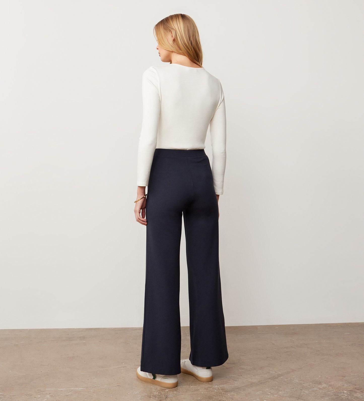 Reyna Navy Ponte Jersey Trouser