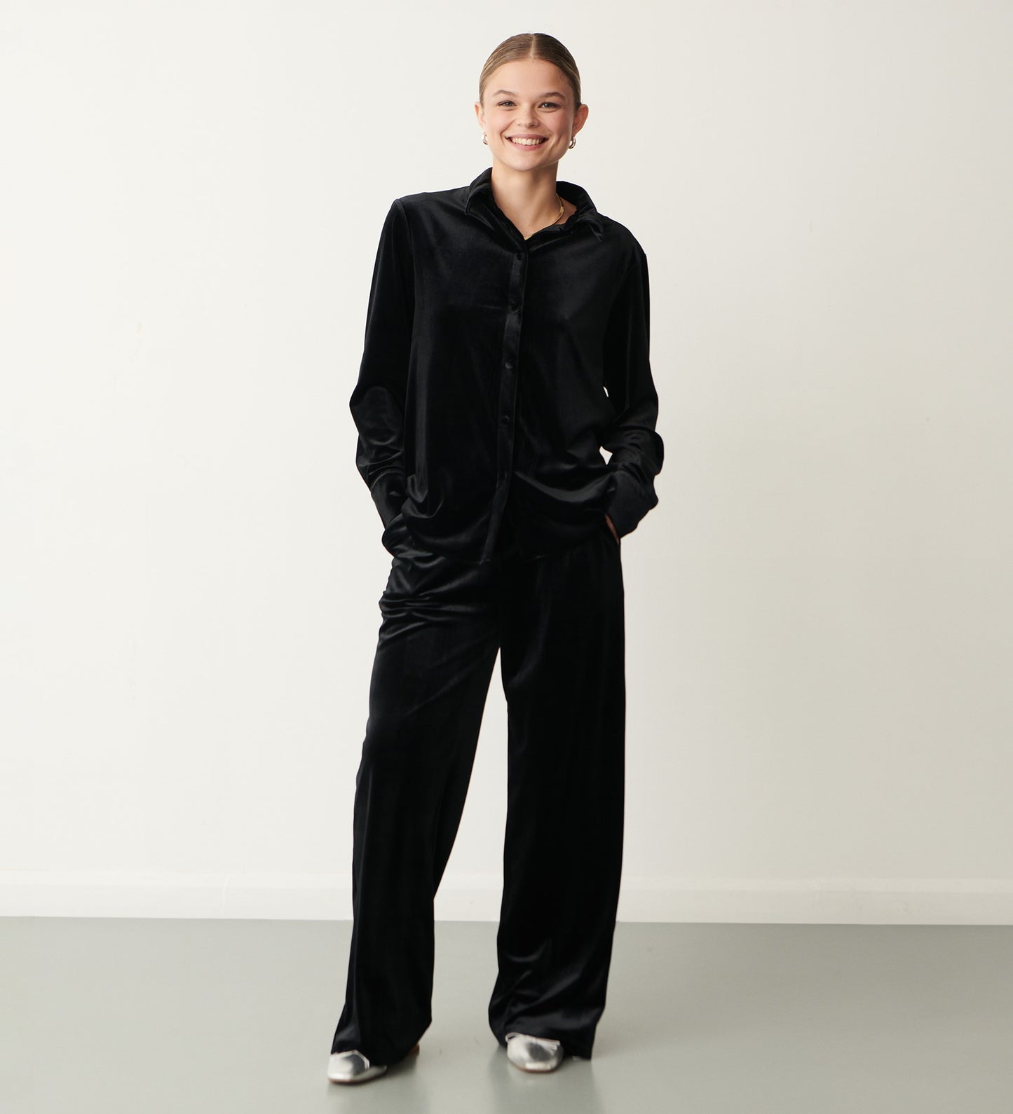 Zadie Black Velvet Trouser