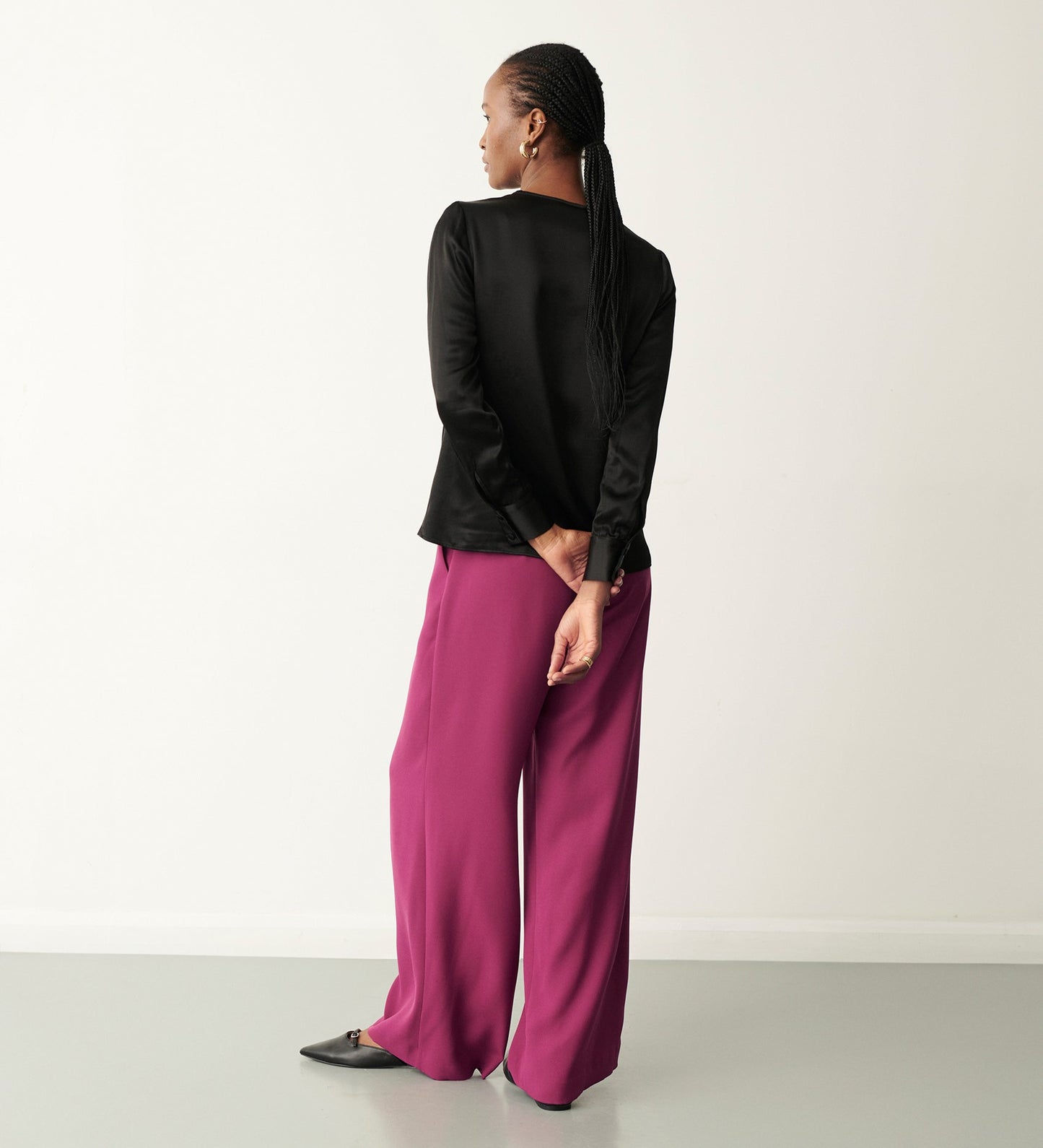 Jeanne Pink Wide Leg Trouser