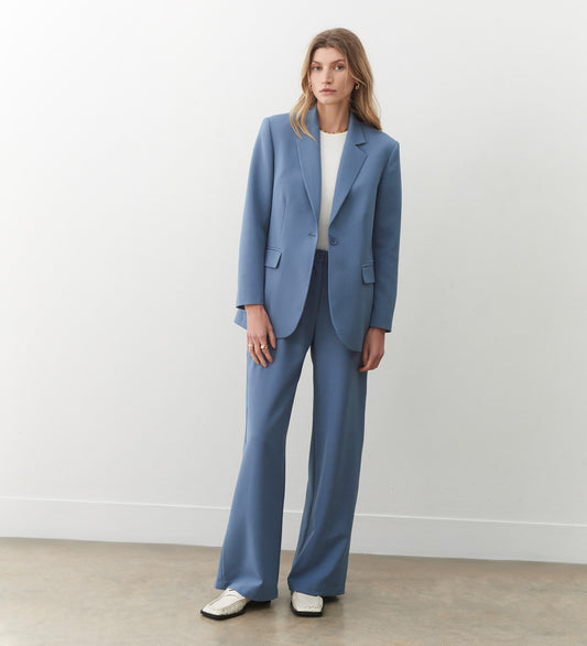 Kaden Blue Wide Leg Trouser