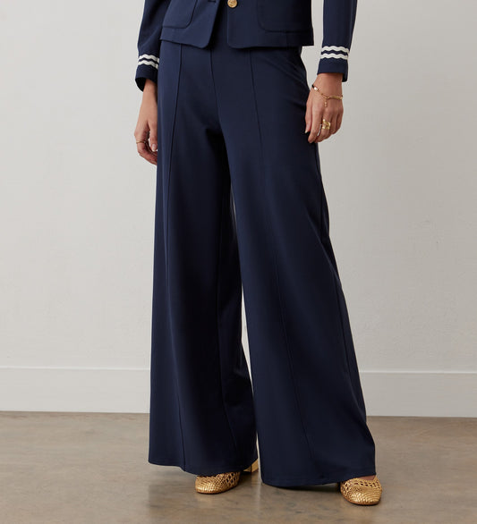 Matilda Navy Ponte Jersey Trousers