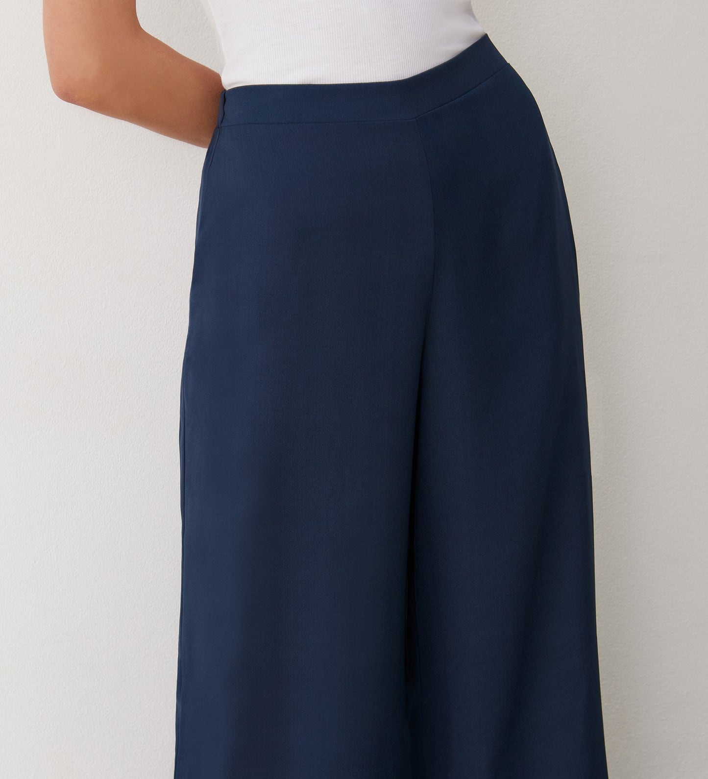 Nat Navy Wide Leg Trousers