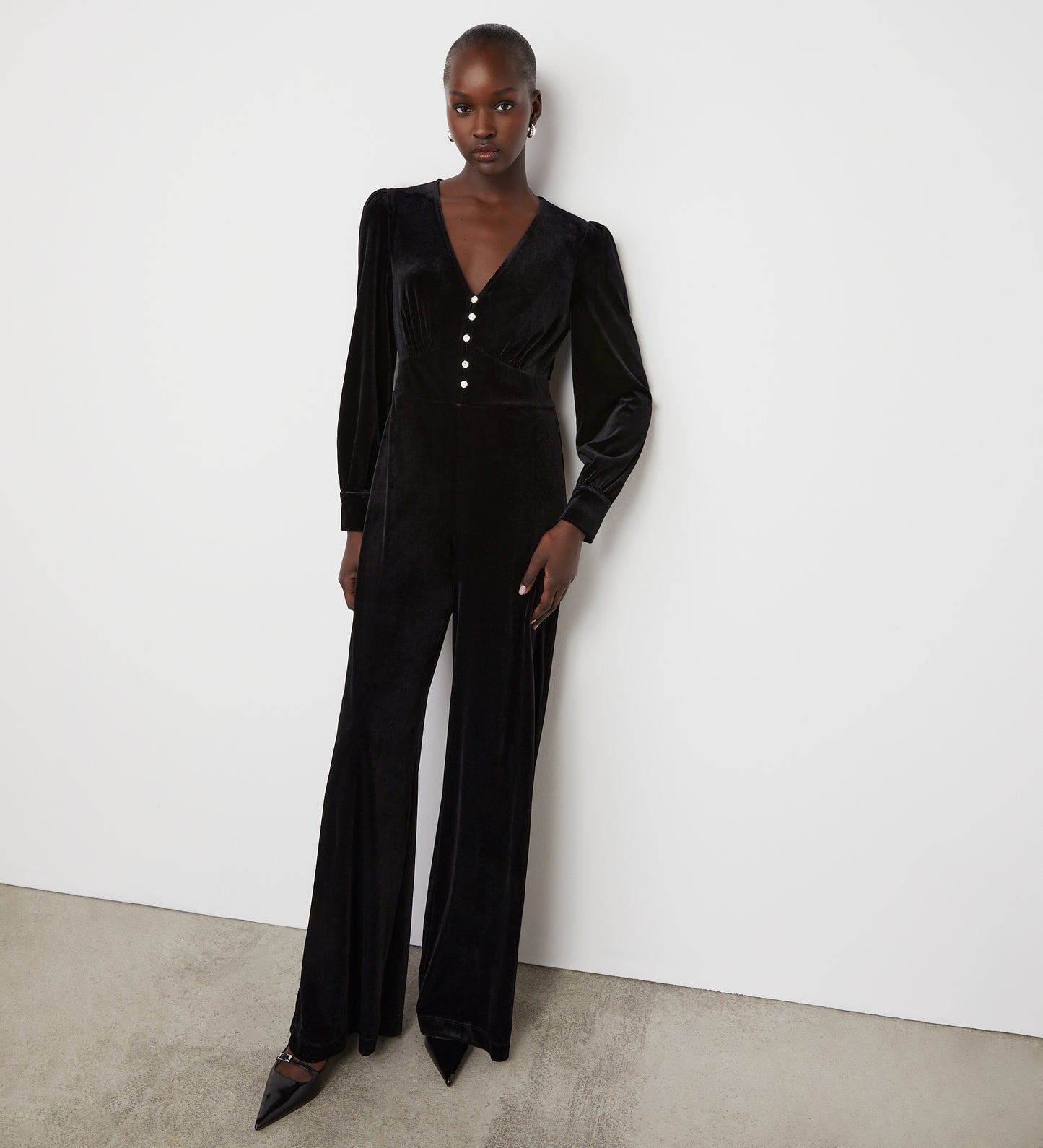 Posie Black Velvet Jumpsuit