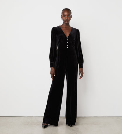 Posie Black Velvet Jumpsuit