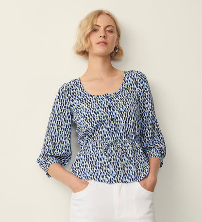 Carrie Blue Dash Top