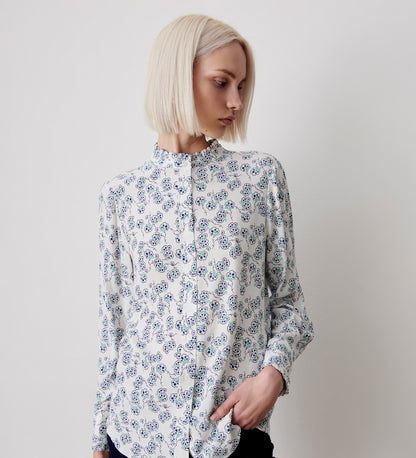 Megan Ivory Floral Blouse