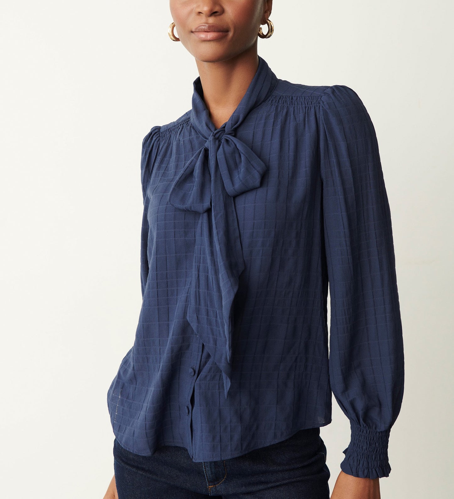 Sheila Navy Blouse