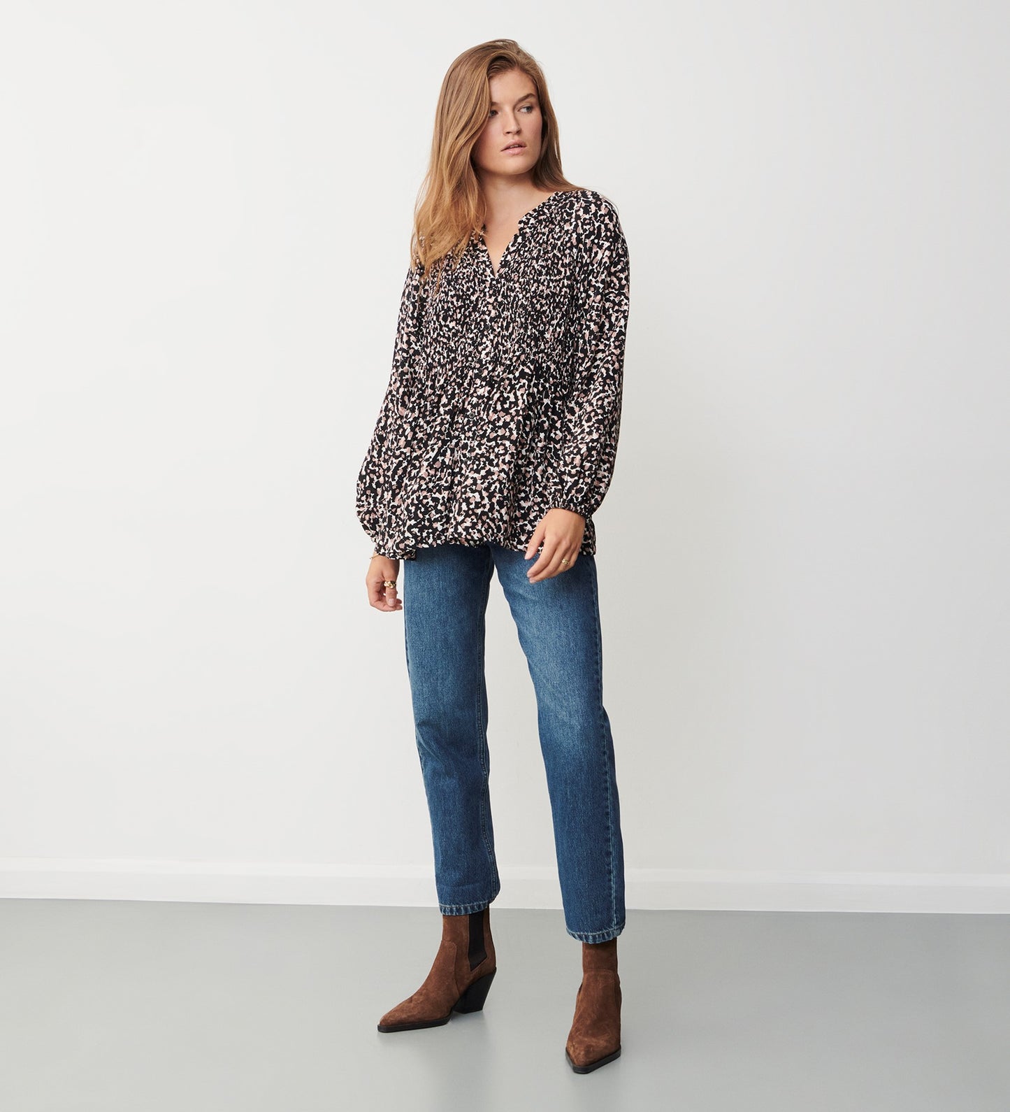 Martha Leopard Specks Blouse