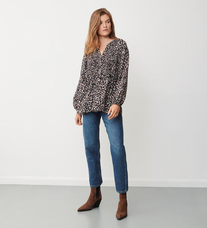 Martha Leopard Specks Blouse