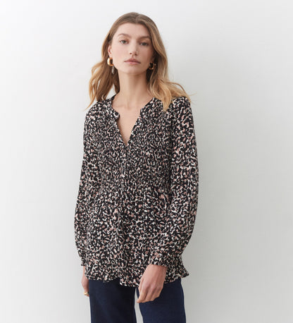 Martha Leopard Specks Blouse