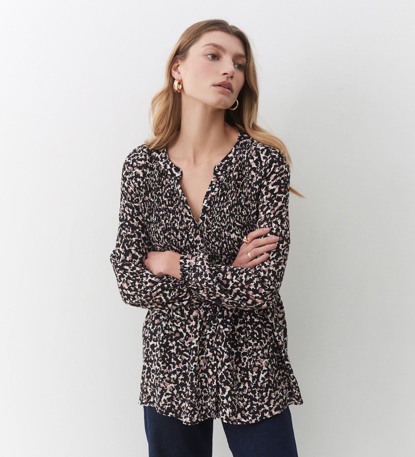 Martha Leopard Specks Blouse