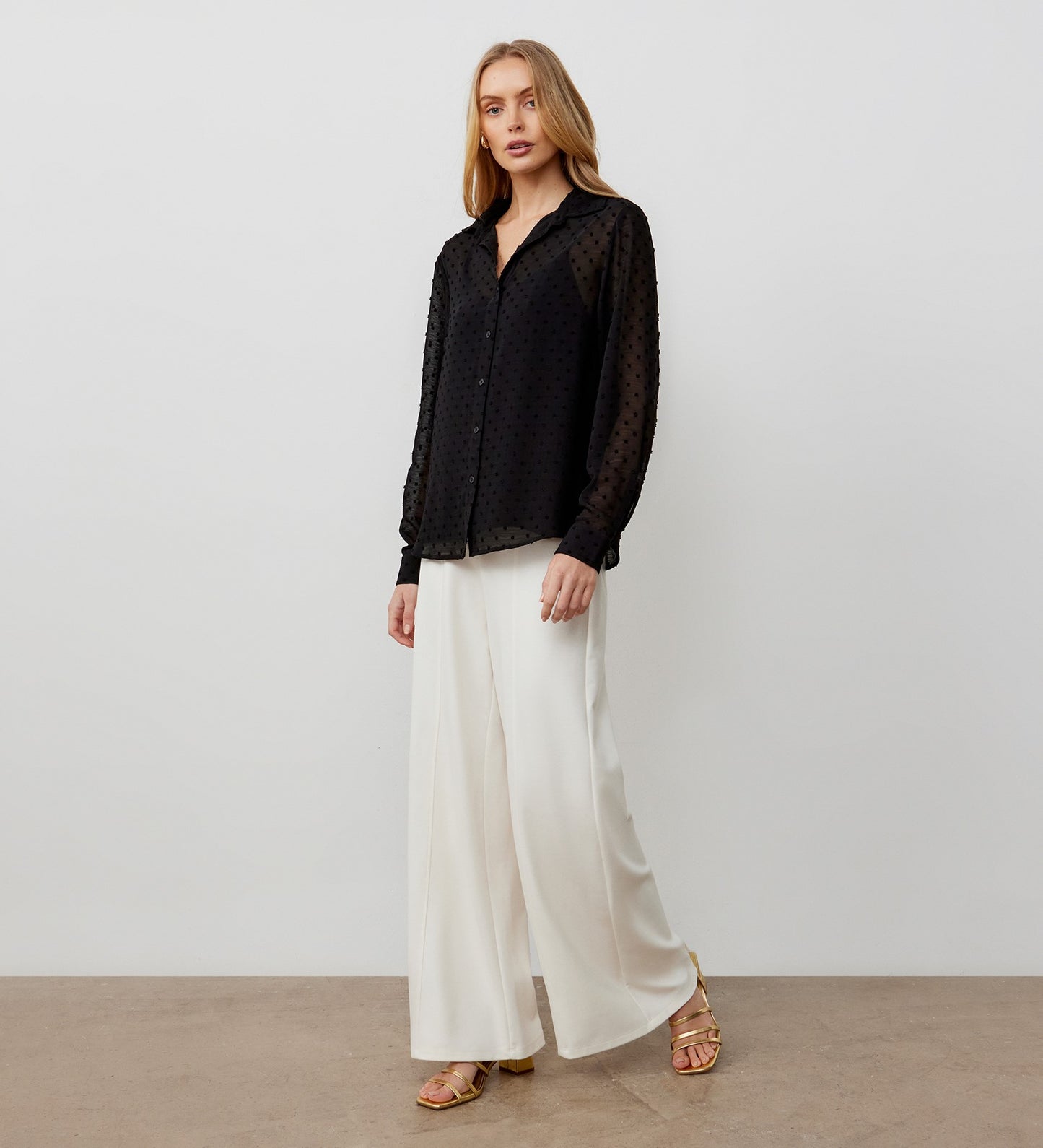 Janette Black Chiffon Blouse