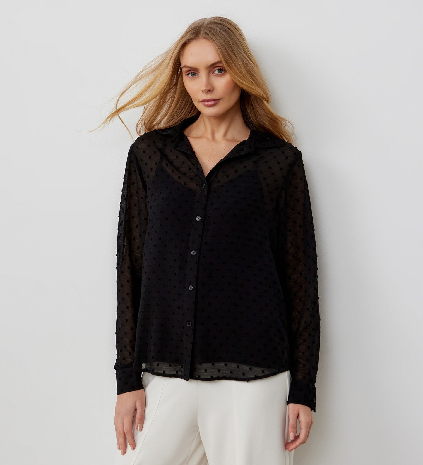 Janette Black Chiffon Blouse