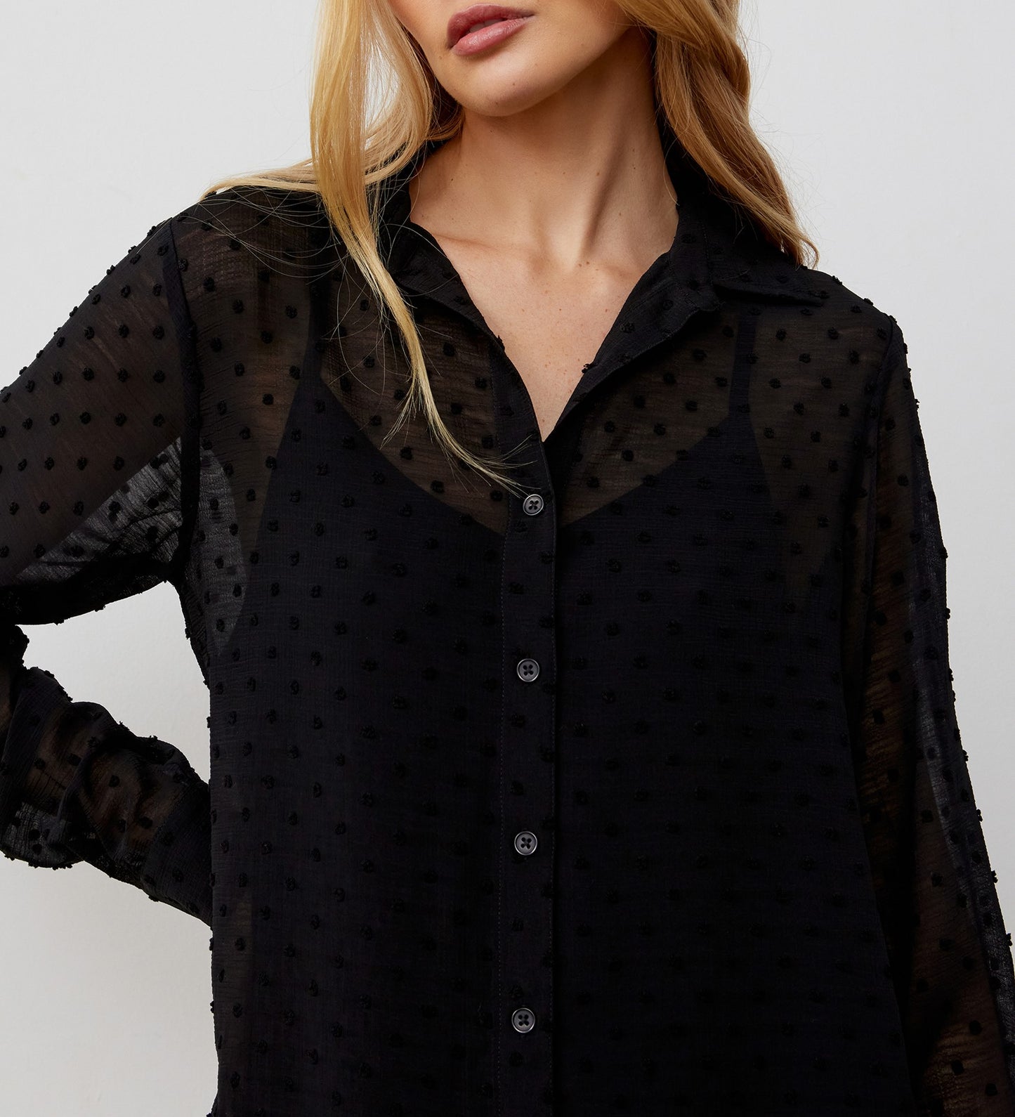 Janette Black Chiffon Blouse