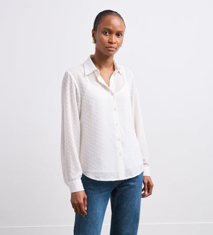 Janette Ivory Chiffon Blouse