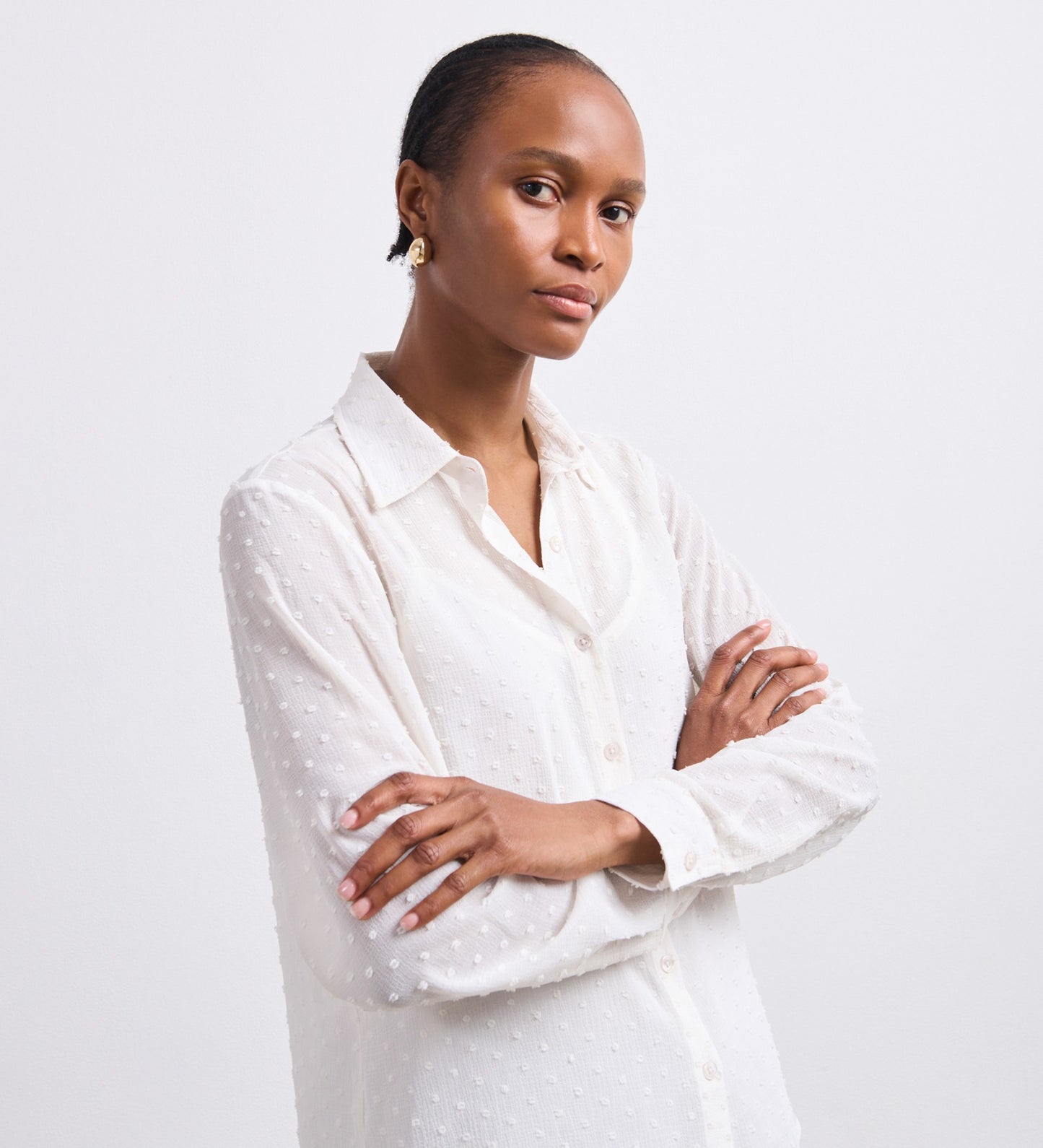 Janette Ivory Chiffon Blouse