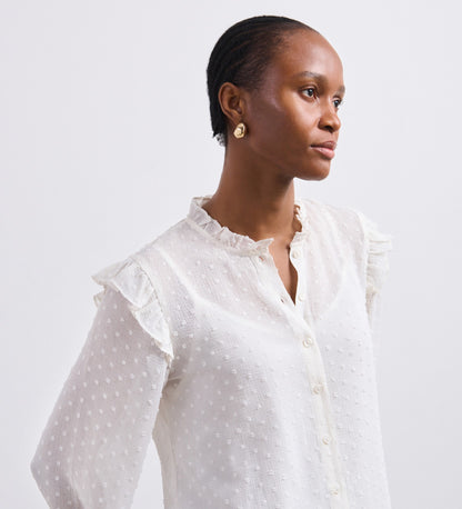 Lelani Ivory Chiffon Blouse