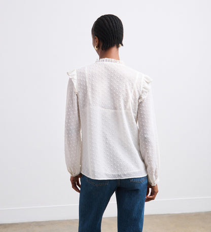 Lelani Ivory Chiffon Blouse