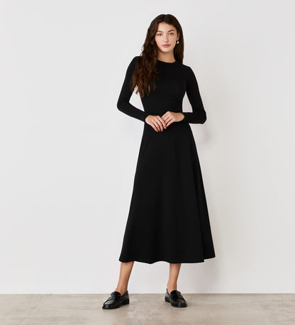 Ruth Black Ponte Jersey Midi Skirt