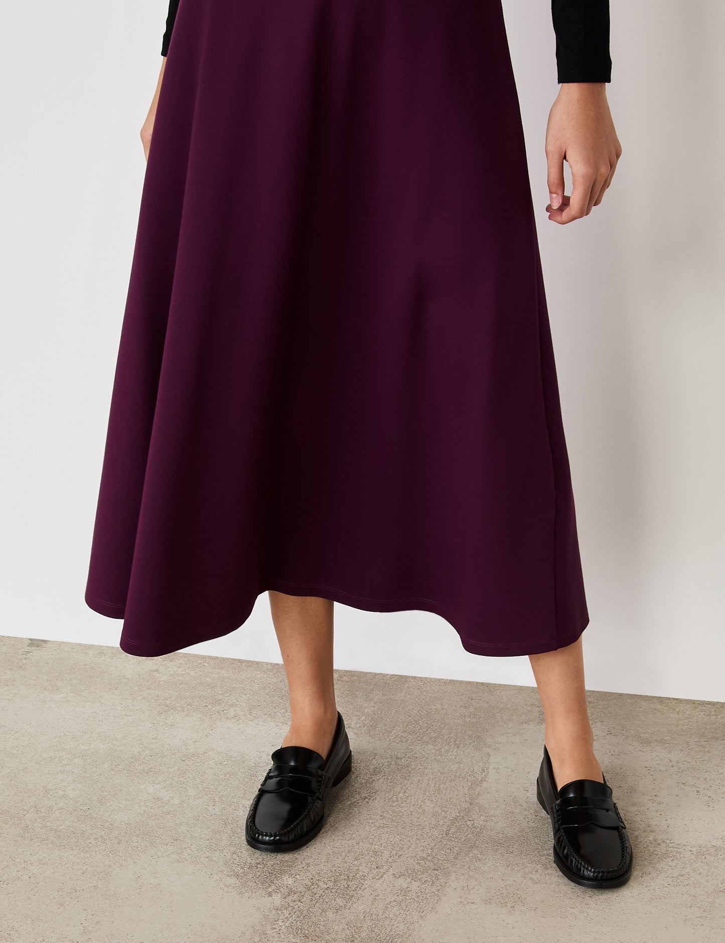 Ruth Purple Ponte Midi Skirt