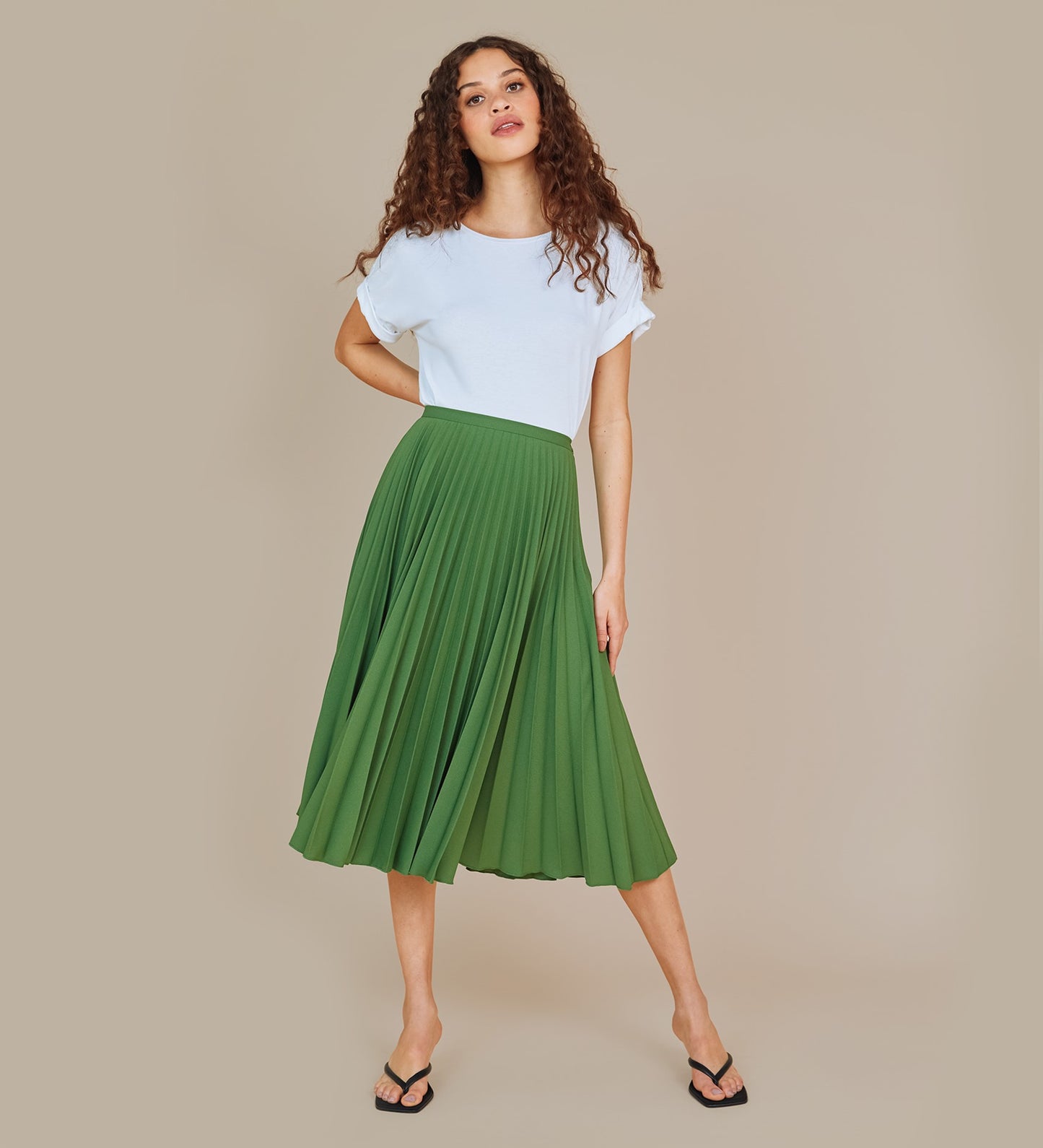 Lottie Green Midi Skirt