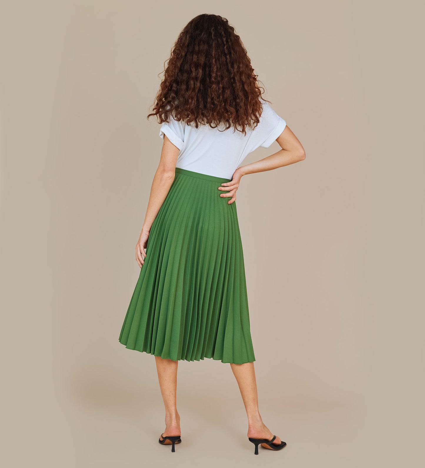 Lottie Green Midi Skirt