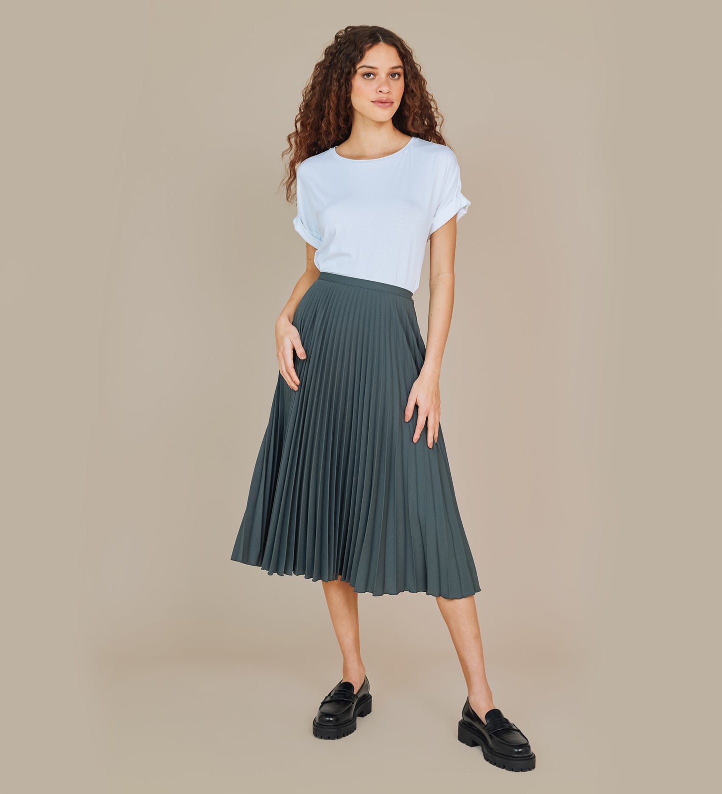 Lottie Grey Midi Skirt