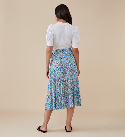 Makayla Blue Ditsy Skirt