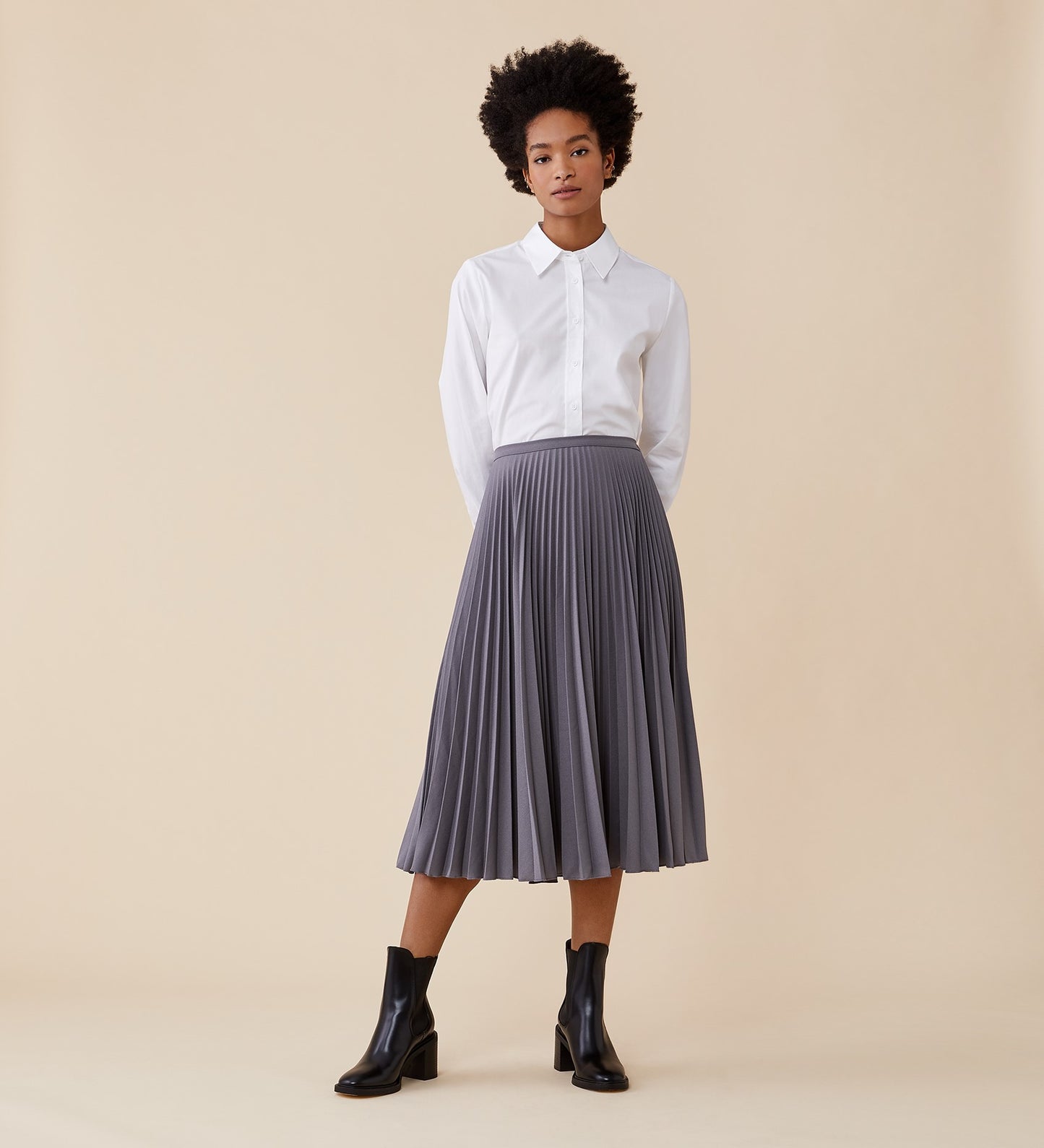 Lottie Grey Midi Skirt