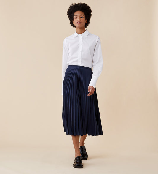 Lottie Navy Midi Skirt