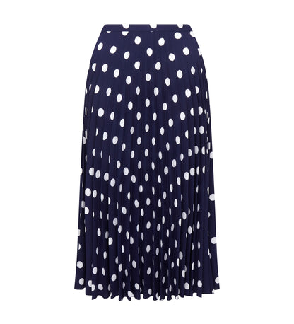 Lottie Navy Spot Chiffon Skirt