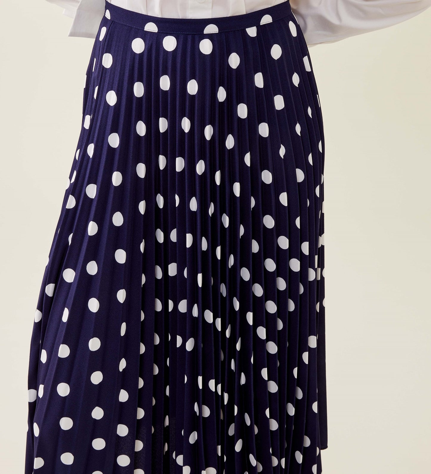 Lottie Navy Spot Chiffon Skirt