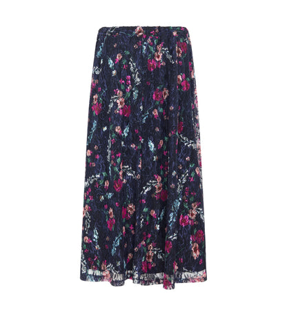 Steph Navy Floral Lace Skirt